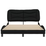 vidaXL Cadre de lit avec tête de lit Noir 120x200 cm Tissu