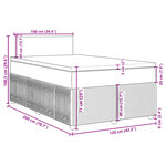 vidaXL Sommier à lattes de lit avec matelas Rose 120x200 cm Velours