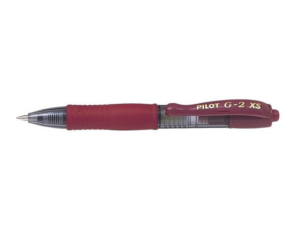 Mini Stylo roller Encre Gel G2 XS7 PIXIE Tracé 0,4 mm (Bille 0,7mm) Bordeaux PILOT
