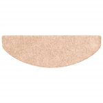 vidaXL Tapis d'escalier auto-adhésif Poinçon aiguilleté 15 Pièces Marron