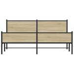 vidaXL Cadre de lit en métal sans matelas chêne sonoma 180x200 cm