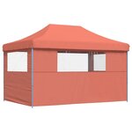 vidaXL Tente de réception pliable escamotable avec 3 parois latérales