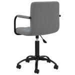 vidaXL Chaises pivotantes à manger lot de 2 gris foncé velours
