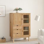 vidaXL Buffet haut OTTA 85x43x125 cm bois massif de pin