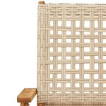 vidaXL Chaises de jardin pliantes lot de 4 beige rotin et bois massif