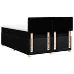 vidaXL Sommier à lattes de lit avec matelas Noir 160x200 cm Tissu