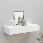 vidaXL Étagère à tiroir murale Blanc 60x23 5x10 cm MDF