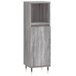 vidaXL Ensemble d'armoires de salle de bain 3 Pièces sonoma gris