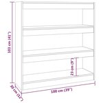 vidaXL Bibliothèque/Séparateur de pièce chêne fumé 100x30x103 cm