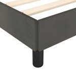 vidaXL Cadre de lit gris foncé 120x190 cm velours