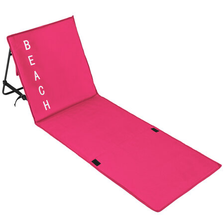 Tectake Transat de plage - rose vif