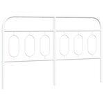 vidaXL Tête de lit métal blanc 150 cm