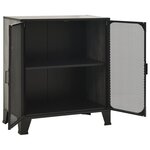 vidaXL Armoires de rangement 2 Pièces Gris 72x36x82 cm Métal et MDF