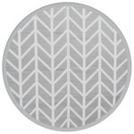 vidaXL Tapis d'extérieur gris Ø200 cm PP