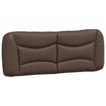 vidaXL Coussin de tête de lit marron 140 cm similicuir