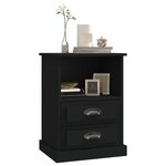 vidaXL Tables de chevet 2 Pièces noir 43x36x60 cm