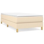vidaXL Cadre de lit Crème 100 x 200 cm Tissu