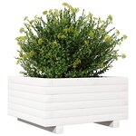 vidaXL Jardinière blanc 50x50x26 5 cm bois de pin massif