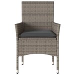vidaXL Chaises de jardin avec coussins lot de 2 gris résine tressée