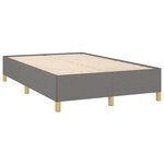 vidaXL Cadre de lit Gris foncé 120 x 200 cm Tissu