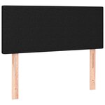 vidaXL Sommier à lattes de lit avec matelas Noir 90x200 cm Tissu