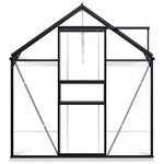vidaXL Serre avec cadre de base Anthracite Aluminium 7 03 m²