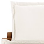vidaXL Chaises longues et coussins 2Pièces Crème blanc Bois massif acacia