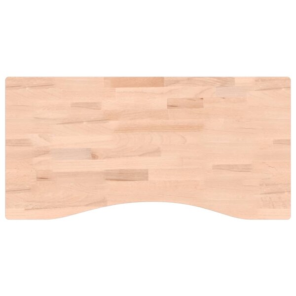 vidaXL Dessus de bureau 80x(36-40)x4 cm bois massif de hêtre