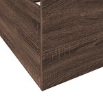 vidaXL Cadre de lit à tiroirs chêne brun 135x190 cm bois d'ingénierie