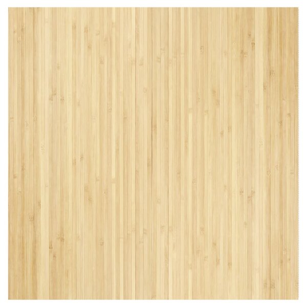 vidaXL Tapis rectangulaire naturel clair 100x100 cm bambou