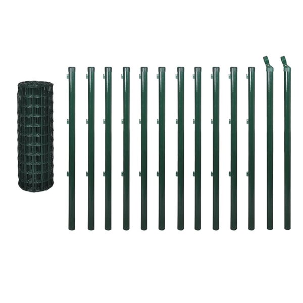vidaXL Clôture Euro Acier 25 x 1 m Vert