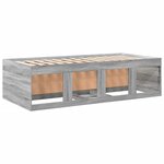 vidaXL Lit de jour et tiroirs sonoma gris 100x200cm bois d'ingénierie