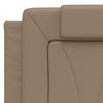 vidaXL Coussin de tête de lit cappuccino 120 cm similicuir