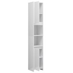 vidaXL Armoire de salle de bain Blanc brillant Bois d'ingénierie