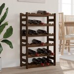 vidaXL Casier à bouteilles pour 30 bouteilles marron bois pin solide