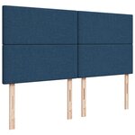 vidaXL Sommier à lattes de lit avec matelas Bleu 180x200 cm Tissu