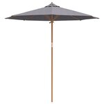 vidaXL Parasol de jardin gris foncé 240x260 cm en bambou
