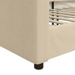 vidaXL Lit de repos crème 90x200 cm tissu