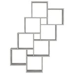 vidaXL Étagère murale cube Gris béton 90x15x119 cm Bois d’ingénierie