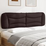 vidaXL Coussin de tête de lit marron foncé 180 cm tissu