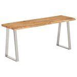 vidaXL Banc avec bord vivant 105 cm bois d'acacia massif