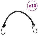 vidaXL Cordes élastiques avec bandes réfléchissantes et crochets 10Pièces