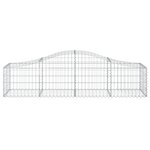 vidaXL Paniers à gabions arqués 10 Pièces 200x50x40/60 cm fer galvanisé