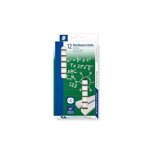 STAEDTLER Craie pour tableau mural, blanc, étui de 12