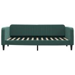 vidaXL Lit de jour et gigogne et tiroirs vert foncé 100x200 cm velours
