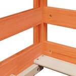 vidaXL Lit pour enfants et toit cire marron 70x140 cm bois massif pin