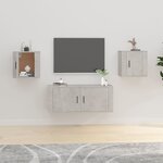 vidaXL Meubles TV muraux 2 Pièces Gris béton 40x34 5x40 cm