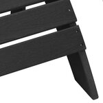 Chaises Adirondack vidaXL avec Reposes-Pieds 2 Pièces Noir HDPE