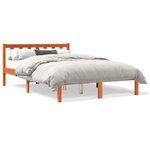 vidaXL Cadre de lit sans matelas cire marron 120x190cm bois pin massif