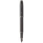 Stylo plume Parker IM Monochrome  Gris acier  plume moyenne  encre bleue  Coffret cadeau